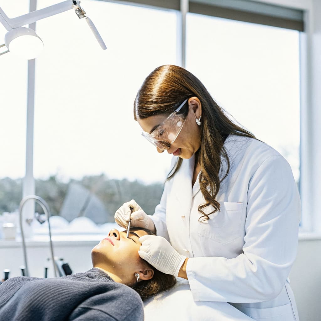 Dr. Kesty performing acne scar reconstruction