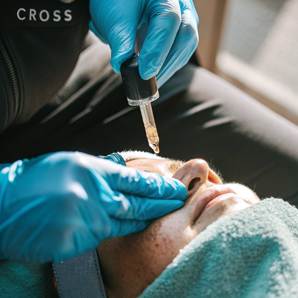 Ice pick scar softening with CROSS