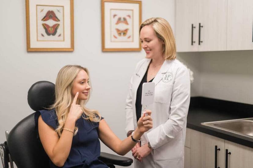 Laser patient with cosmetic dermatologist Dr. Kesty