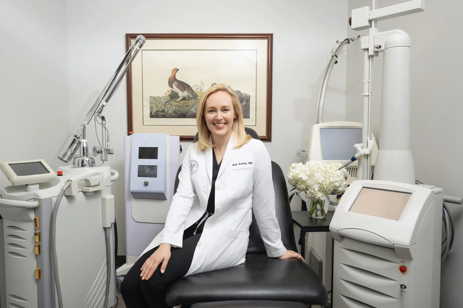 Dr. Kat Kesty in the Laser treatment room at St. Petersburg Skin & Laser